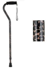 Nova Ortho-Med Offset Cane Nova Aluminum 30 to 39 Inch Height Leopard Print - M-1167005-4499 - Case of 12