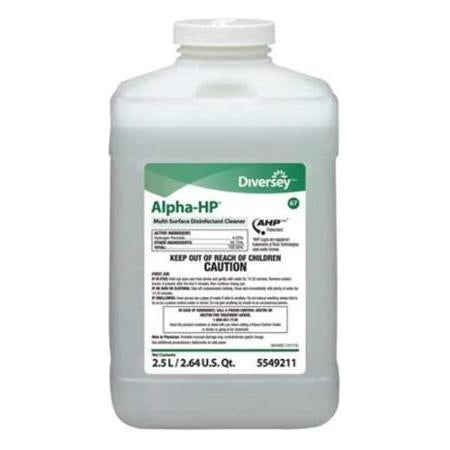 Lagasse Diversey™ Alpha-HP® Surface Disinfectant Cleaner Peroxide Based Liquid Concentrate 2.5 Liter Bottle Citrus Scent NonSterile - M-877306-4426 - Case of 2