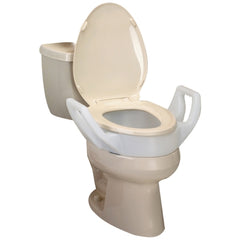 Maddak Raised Toilet Seat with Arms Bath Safe™ 3-1/2 Inch Height White 300 lbs. Weight Capacity