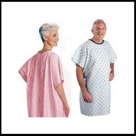 Salk Inc Patient Exam Gown Snap Wrap™ One Size Fits Most Blue Plaid Print Reusable