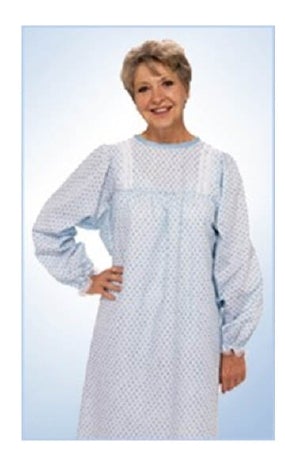 Salk Inc Patient Exam Gown TieBack™ One Size Fits Most Blue Reusable - M-894345-3021 - Each