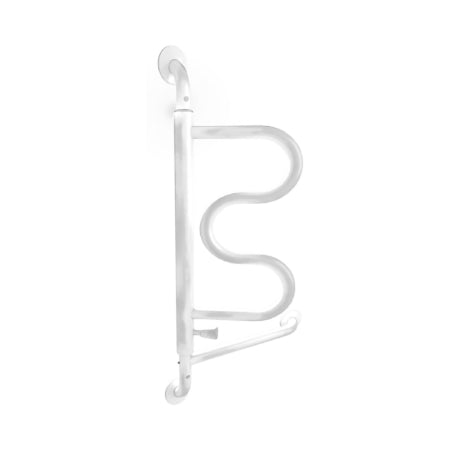 Stander Curved Grab Bar White Zinc Plated Steel