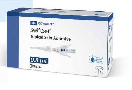 Covidien Skin Adhesive SwiftSet™ 0.8 mL Liquid Precision and Dome Applicator Tip n-Butyl-2 Cyanoacrylate