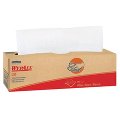 Kimberly Clark Task Wipe WypAll® L30 Light Duty White NonSterile Double Re-Creped 9-4/5 X 16-2/5 Inch Disposable - M-880497-3370 - Case of 8