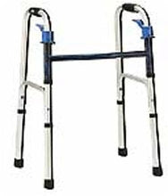 Patterson Medical Supply Dual Release Folding Walker Adjustable Height Deluxe 350 lbs. Weight Capacity 25-1/2 to 32 Inch Height