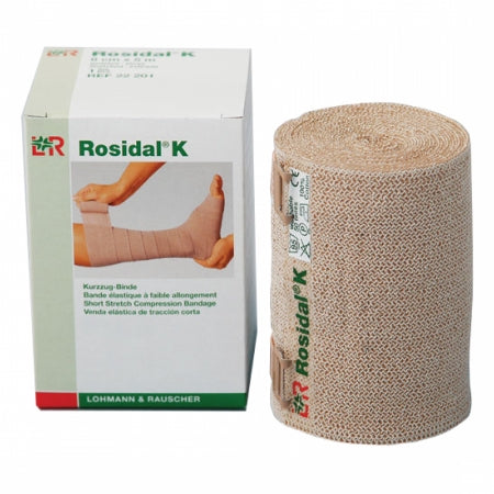 Patterson Medical Supply Compression Bandage Rosidal® K 2-9/25 Inch X 5-1/2 Yard High Compression Clip Detached Closure Tan NonSterile