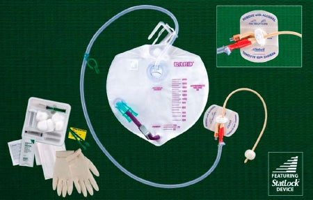 Bard Indwelling Catheter Tray Advance Lubricath® Foley 16 Fr. 5 cc Balloon Hydrogel Coated Latex