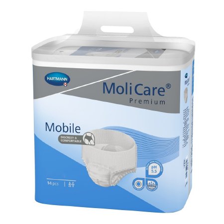 Hartmann Unisex Adult Absorbent Underwear MoliCare® Pull On with Tear Away Seams Small Disposable Moderate Absorbency - M-881364-1645 - Case of 56