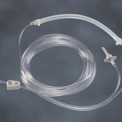 HK Surgical Infiltration Connector Tubing 15.5 Foot Length 0.125 Inch ID Luer Lock Connector Clear Smooth OT Surface Silicone