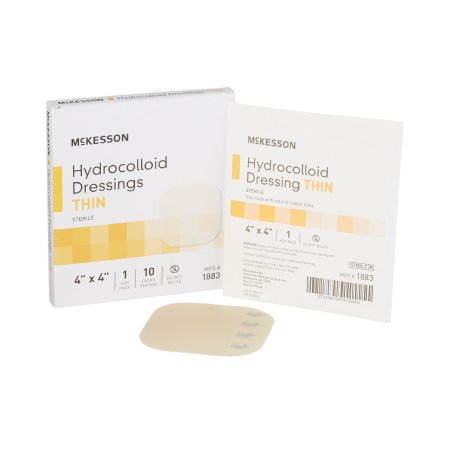 Hydrocolloid Dressing McKesson 4 X 4 Inch Square Sterile