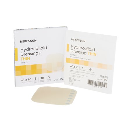 Hydrocolloid Dressing McKesson 6 X 6 Inch Square Sterile