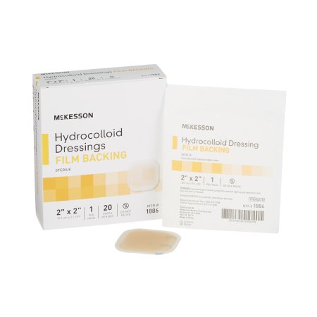 Hydrocolloid Dressing McKesson 2 X 2 Inch Square Sterile