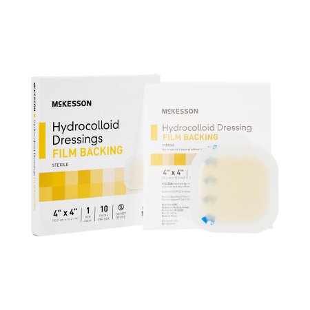 Hydrocolloid Dressing McKesson 4 X 4 Inch Square Sterile