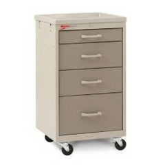 Intermetro Industries Compact Cart and Drawers Basix™ 18-1/2 X 19-1/4 X 34-1/2 Inch Two Tone 24 Inch Drawer Space