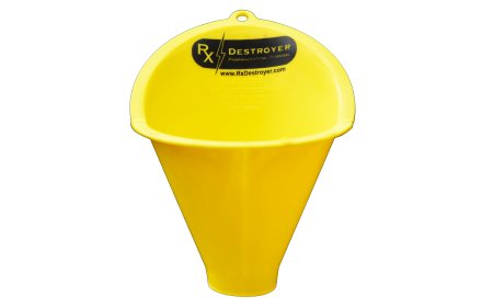 C2R Global Manufacturing Funnel Rx Destroyer™ Yellow, Plastic