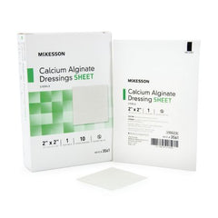 Calcium Alginate Dressing McKesson 2 X 2 Inch Square Calcium Alginate Sterile