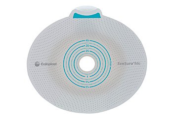 Coloplast Ostomy Barrier SenSura® Mio Flex Trim to Fit, Standard Wear Elastic Adhesive 50 mm Flange Red Code System 3/8 to 1-7/8 Inch Opening