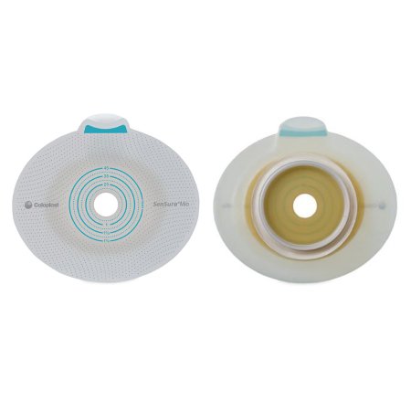 Coloplast Ostomy Barrier SenSura® Mio Click Trim to Fit, Standard Wear 40 mm Flange Green Code System 3/8 to 1-3/8 Inch Opening