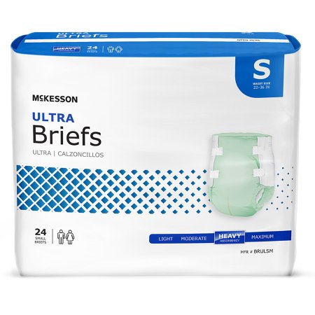 Unisex Adult Incontinence Brief McKesson Ultra Small Disposable Heavy Absorbency - M-884171-3443 - Bag of 1