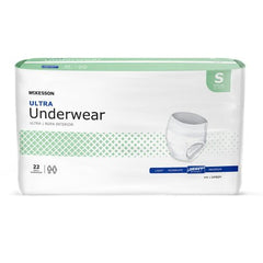 Unisex Adult Absorbent Underwear McKesson Ultra Pull On with Tear Away Seams Small Disposable Heavy Absorbency - M-884175-2462 - Case of 4