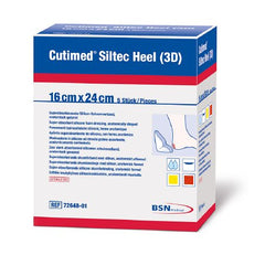 BSN Medical Silicone Foam Dressing Cutimed® Siltec® Heel 3D 6-1/2 X 9-1/2 Inch Heel Cup Style Silicone Adhesive without Border Sterile