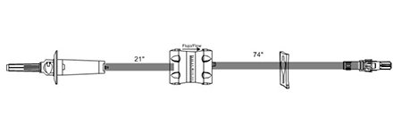 ICU Medical Primary Administration Set 10 Drops / mL Drip Rate 100 Inch Tubing - M-884616-2021 - Case of 50