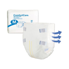 Principle Business Enterprises Unisex Adult Incontinence Brief ComfortCare™ Medium Disposable Moderate Absorbency - M-884706-3849 - Case of 100