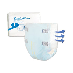 Principle Business Enterprises Unisex Adult Incontinence Brief ComfortCare™ Large Disposable Moderate Absorbency - M-884707-1798 - Case of 100