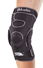 Mueller Sports Medicine Hinged Knee Brace Hg80® Medium Pull-On / Hook and Loop Straps 14 to 16 Inch Knee Circumference Left or Right Knee