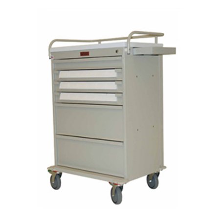 Harloff Medication Cart Value Line Stainless Steel 22.5 X 29.5 X 46.75 Inch Sand