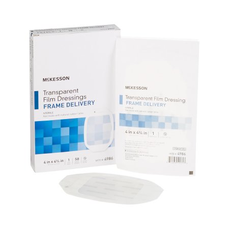 Transparent Film Dressing McKesson Octagon 4 X 4-3/4 Inch Frame Style Delivery Without Label Sterile