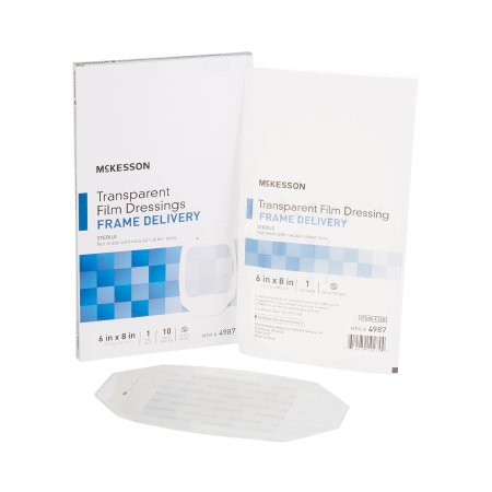 Transparent Film Dressing McKesson Octagon 6 X 8 Inch Frame Style Delivery Without Label Sterile