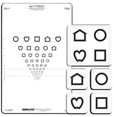 Good-Lite Preschool Eye Test Chart Lea Symbols® 5 Foot Measurement Acuity Test