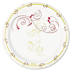 Dart® Symphony Paper Dinnerware, Mediumweight Plate, 6", Tan, 1000/Carton