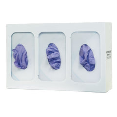 Bowman Manufacturing Glove Box Holder Triple with Dividers Horizontal or Vertical Mounted 3-Box Capacity White 3.81 X 10.03 X 15.87 Inch Powder-Coated Metal - M-887062-2503 - Each
