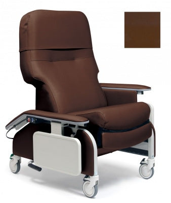 Graham-Field Clinical Care Drop Arm Recliner Chestnut Four Tente® Swivel Caster, Three Locking Caster