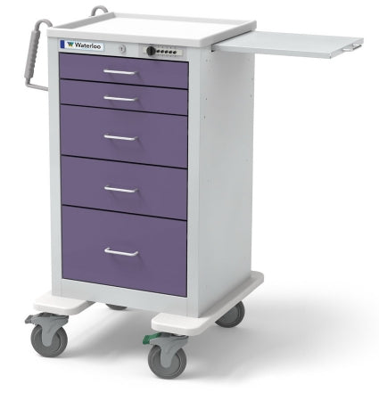 Waterloo Industries Bedside Cart Steel 23 X 24.5 X 42 Inch Violet 16.5 X 16.5 Inch, Drawer Height: Two 3 Inch Drawer, Two 6 Inch Drawer, One 9 Inch Drawer
