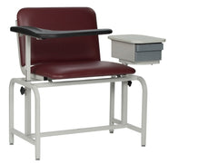 Winco Blood Drawing Chair Flip Up Padded Arm Royal Blue