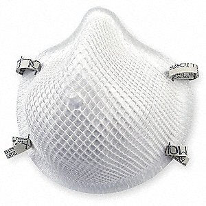 Moldex-Metric Particulate Respirator Mask Industrial N95 Cup Elastic Strap Small White NonSterile Not Rated