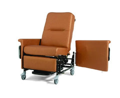 Champion Manufacturing Bariatric Transport Manual Recliner 868 Series Gray 5 Inch Thermoplastic Casters