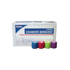 Dukal Cohesive Bandage Dukal™ 2 Inch X 5 Yard Standard Compression Self-adherent Closure Dark Blue NonSterile