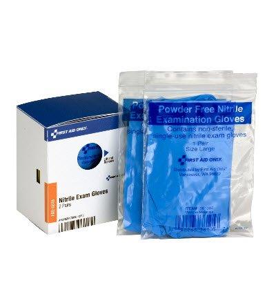 Acme United Exam Glove First Aid Only® SmartCompliance Refill One Size Fits Most NonSterile Nitrile Standard Cuff Length Blue Not Chemo Approved - M-889590-2058 - Box of 2