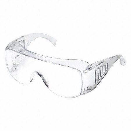 Grainger Safety Glasses Condor™ Visitor Wraparound Clear Tint Polycarbonate Lens Clear Frame Over Ear One Size Fits Most