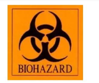 Medical Safety Systems Pre-Printed Label WorkSafe™ Warning Label Black / Orange Biohazard w/Symbol Black Biohazard 4 X 4 Inch - M-889867-2985 - Pack of 25