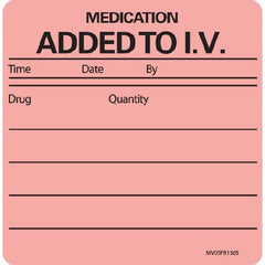 Precision Dynamics Pre-Printed Label Anesthesia Label Red - M-890017-4363 - Pack of 400