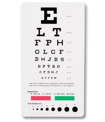 Prestige Medical Eye Chart 6 Foot Measurement Acuity Test