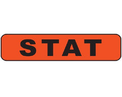 Shamrock Scientific Pre-Printed Label Shamrock Advisory Label Red STAT Black Alert Label 5/16 X 1-1/4 Inch - M-890073-4396 - Roll of 1000