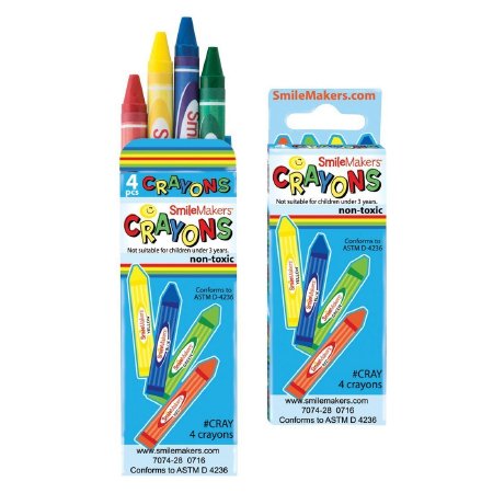 SmileMakers SmileMakers® 4 per Unit Non-Toxic Crayons 1.5 X 4 Inch