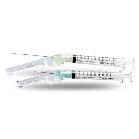 Terumo Medical Tuberculin Syringe with Needle SurGuard® 1 mL 27 Gauge 1/2 Inch Attached Needle Hinged Safety Needle