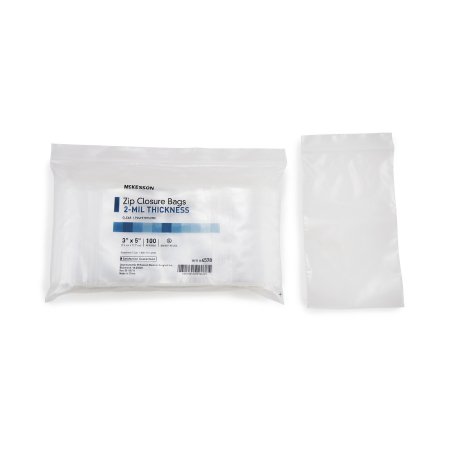 Zip Closure Bag McKesson 3 X 5 Inch Polyethylene Clear - M-890534-2141 - Box of 10